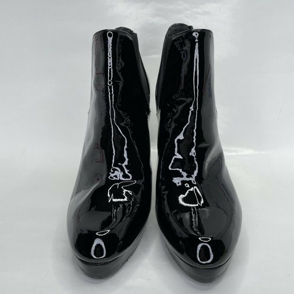 Stuart Weitzman Black Patent Ankle Boots - Picture 3 of 10